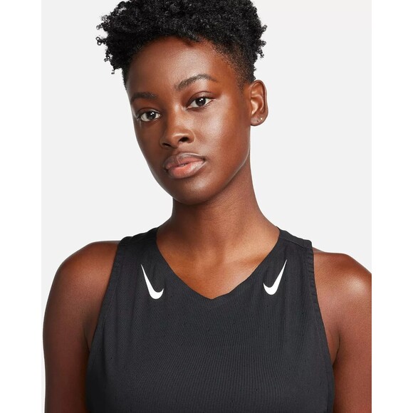 Nike Women’s small Dri-Fit ADV Aeroswift Singlet Running Tank Black FN2504-010 - Picture 4 of 7